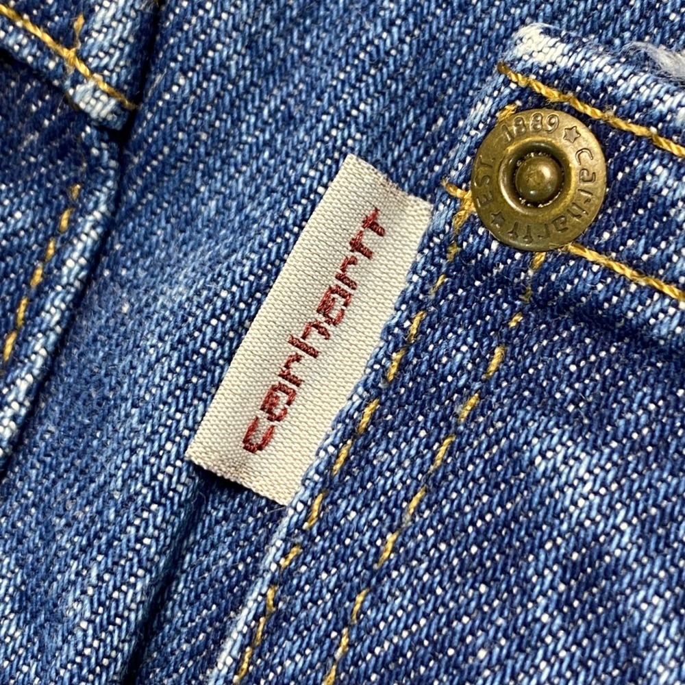 Carhartt B17-DST Relaxed Fit Tapered Leg Denim Jeans Dark Stone Blue Mens 36x32 - Picture 9 of 10
